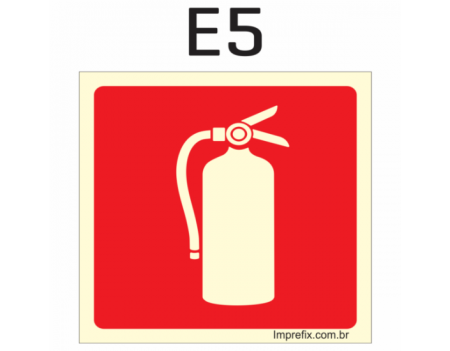 Placa Fotoluminescente E05 Equipamento – Extintor
