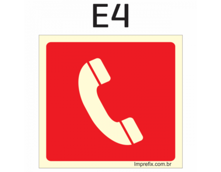 Placa Fotoluminescente E04 Equipamento – Interfone de Emergência