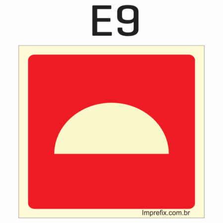 Placa Fotoluminescente E09 Equipamento – Coleção de Equipamentos