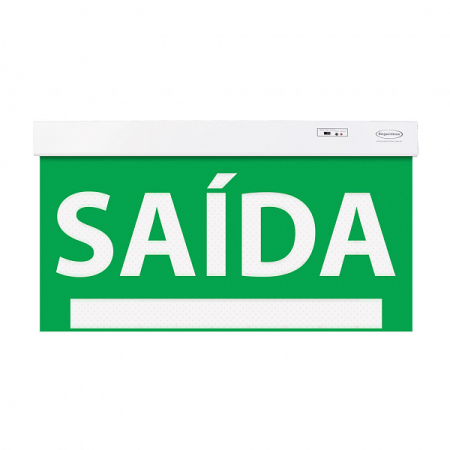 Luminária Tipo Balizamento Verde com Indicação de Saída