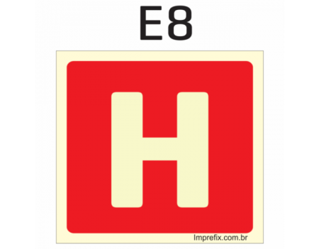 Placa Fotoluminescente E08 Equipamento – Hidrante