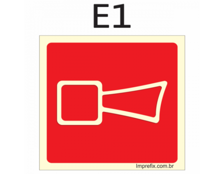 Placa Fotoluminescente E01 Equipamento – Sirene